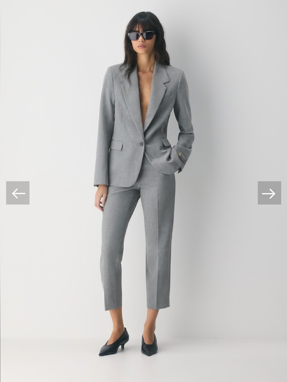 Babaton Light Gray Tailored Pant